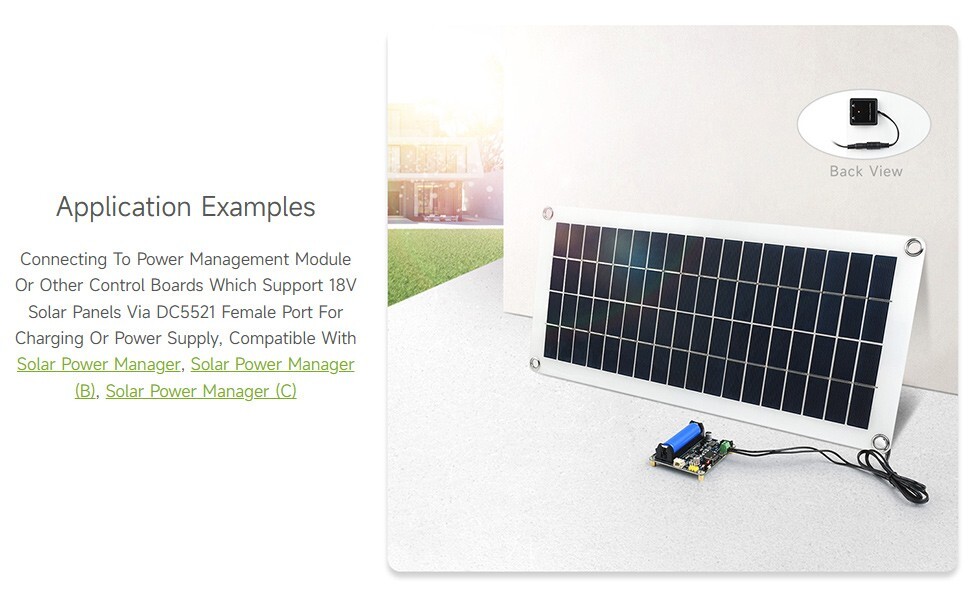 Waveshare 18V 10W Semi-flexible Polycrystalline silicon Solar Panel Supports 5V