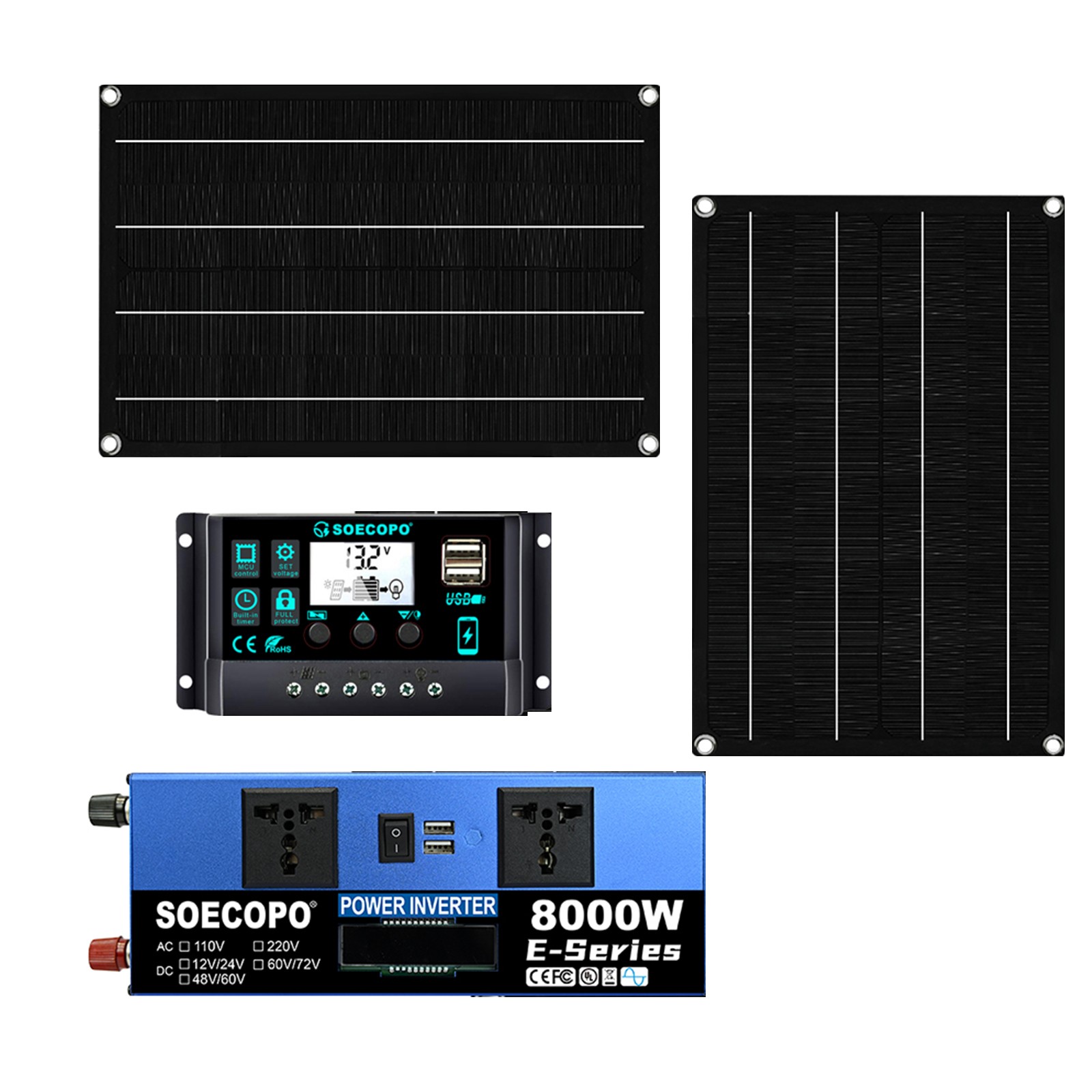 Robust 8000W Off-Grid Power Station Kit | Inverter, 100A Controller