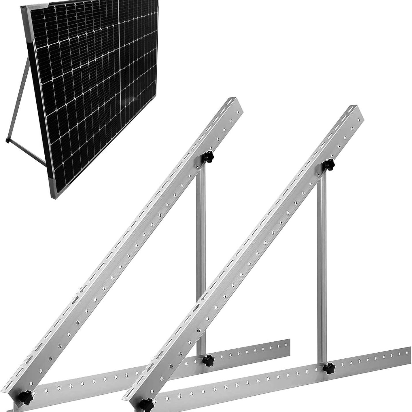 28″ Solar Panel Tilt Mount Brackets Boat RV Roof Flat Surface Adjustable Frame