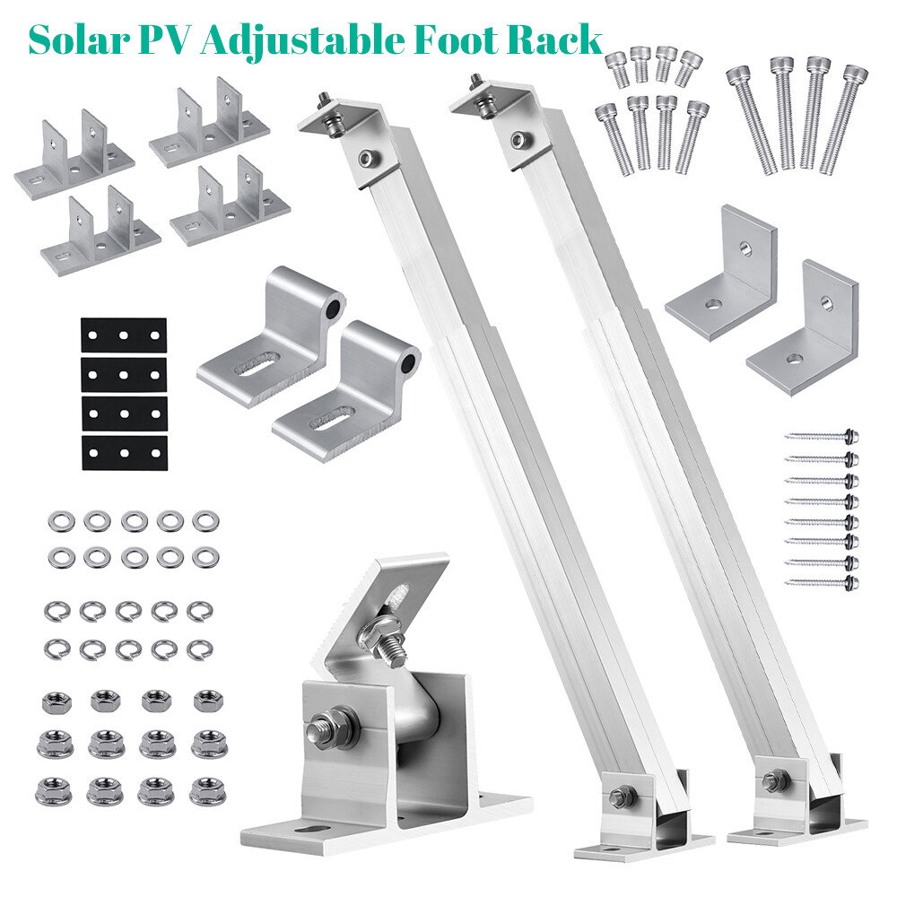 Adjustable Solar Panel Tilt Mounting Kit Universal Roof Aluminum alloy Brackets
