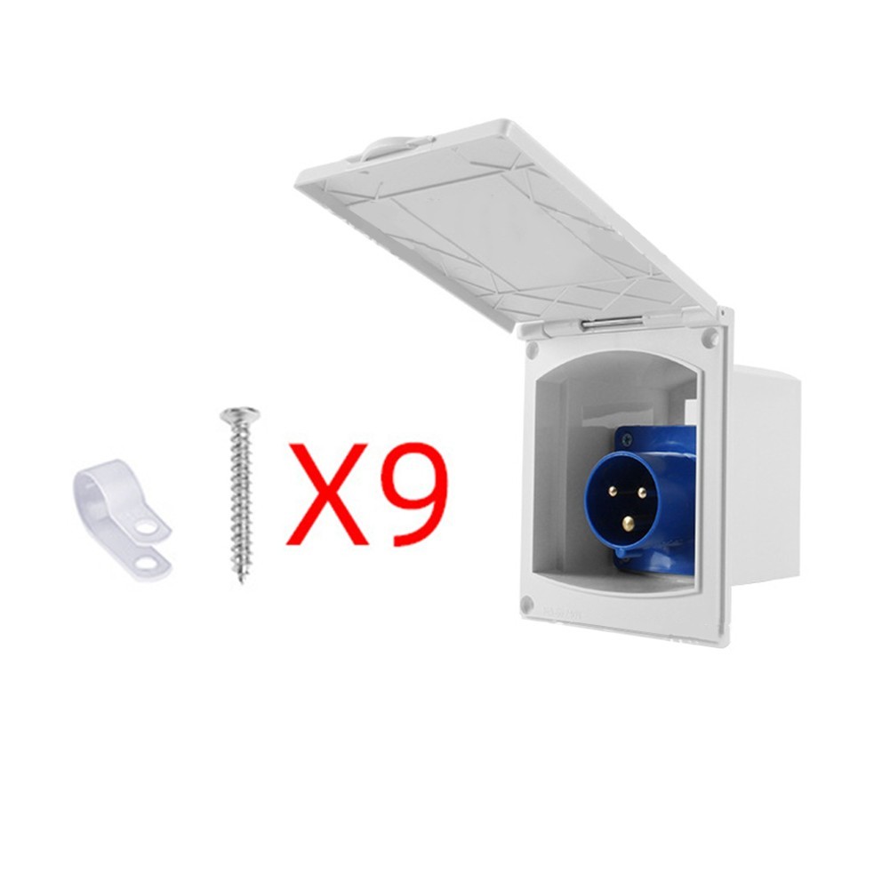 External 16A Waterproof Socket for RV and Camper Power Input 220V 250V