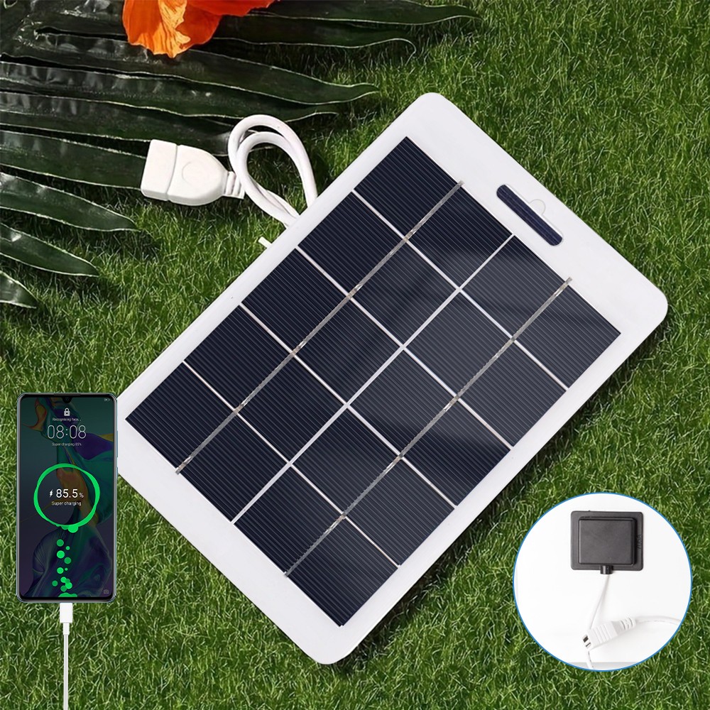 10W/15W 5V Solar Panel USB Waterproof Outdoor Camping Charger Phone Power Bank