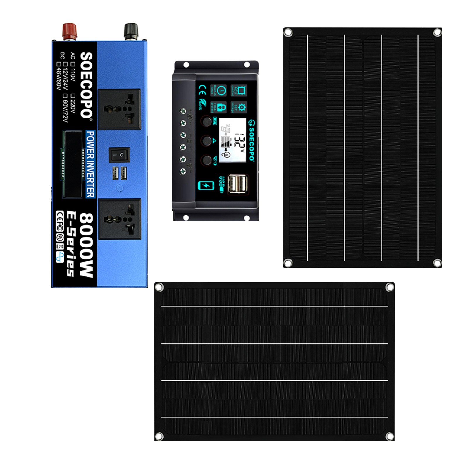 Robust 8000W Off-Grid Power Station Kit | Inverter, 100A Controller