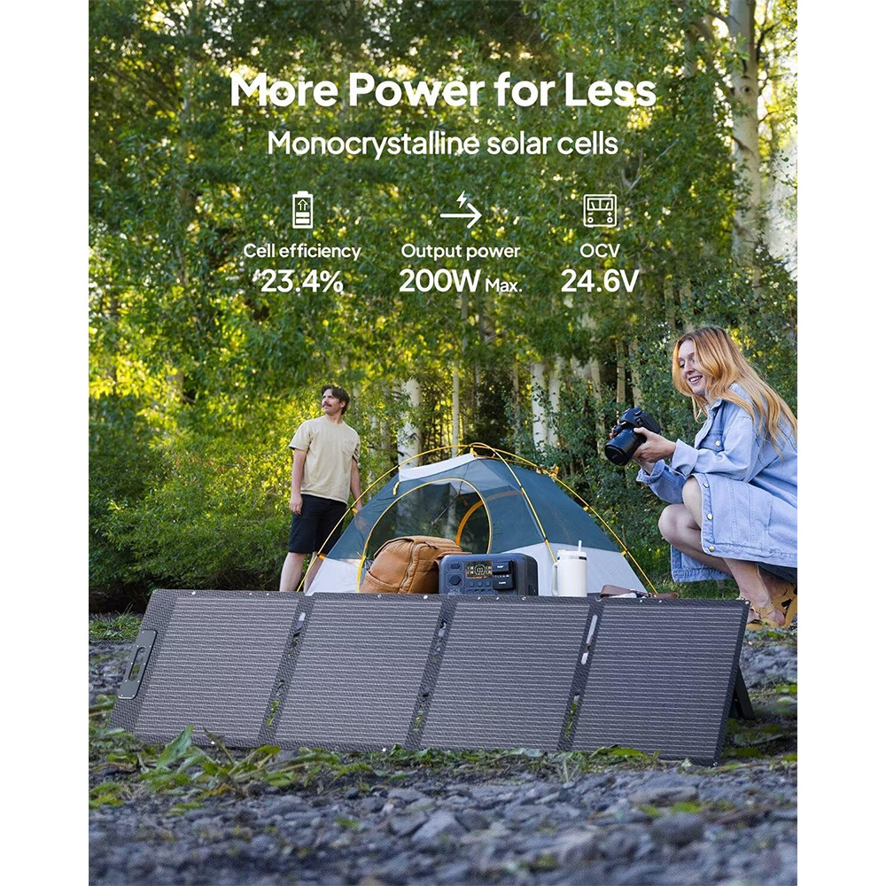 BLUETTI 200W Solar Panel Foldable Off-Grid for Power Station 23.4% Efficiency