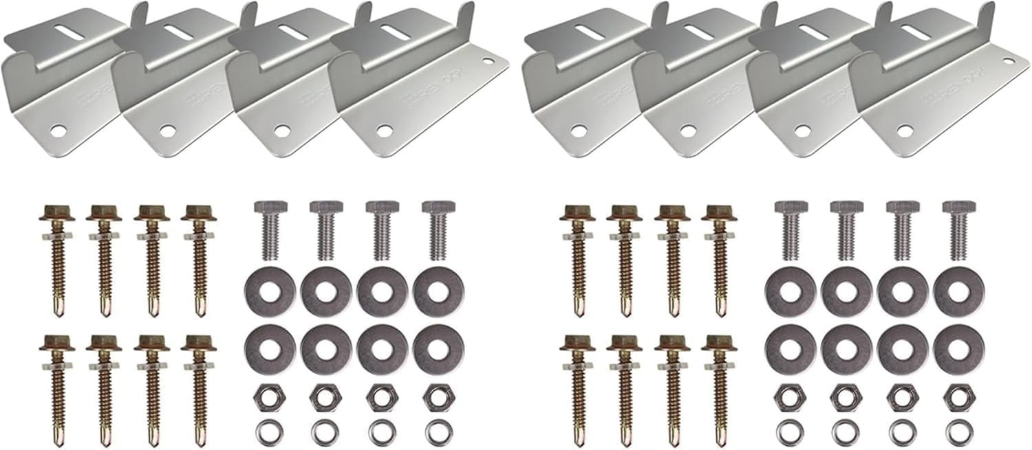 2 Sets of Corrosion-Resistant Z Brackets for Solar Panels – Lightweight Aluminum