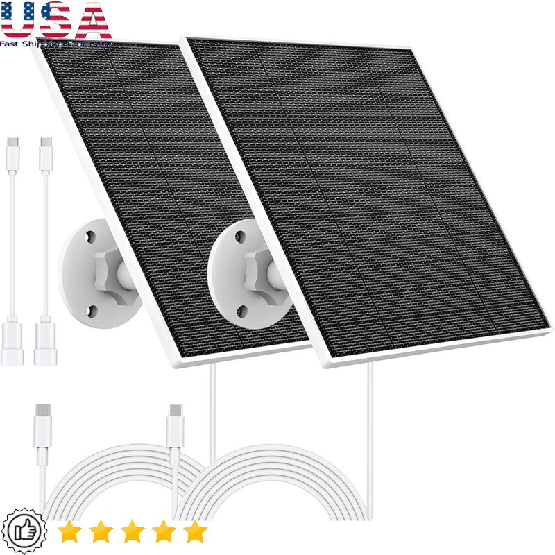 High Efficiency Solar Panel Eufy Camera IP65 Waterproof 5W Adjustable Mount Kit
