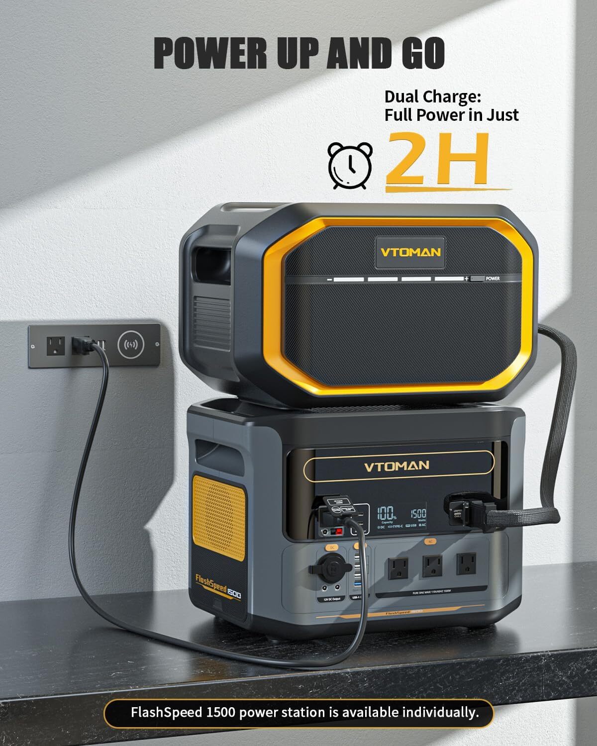 VTOMAN Extra Battery 1548Wh for FlashSpeed 1000 & FlashSpeed 1500 Power Station