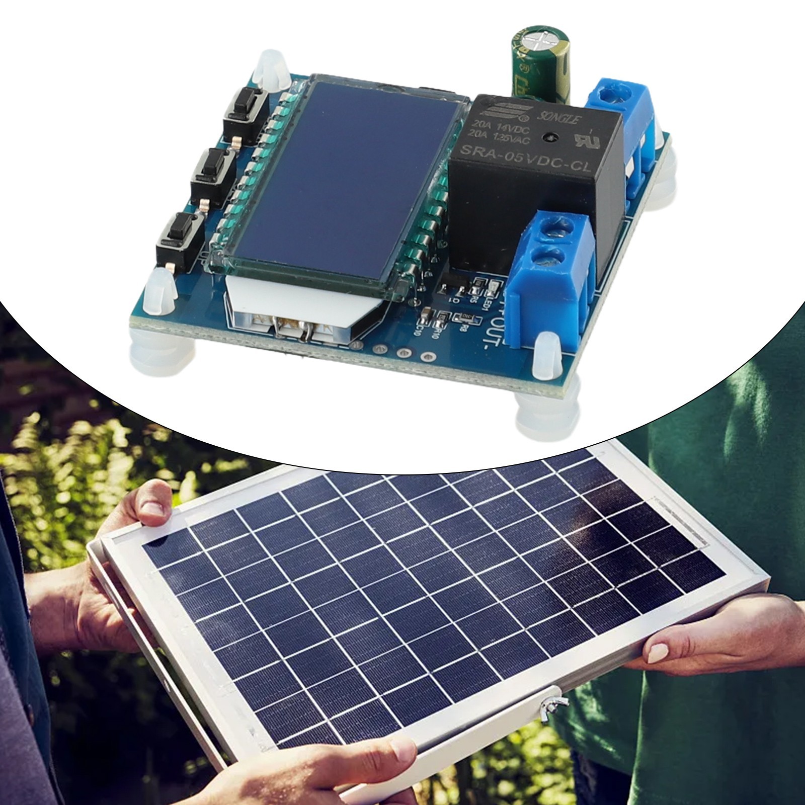 Control For Batteries LCD Screen Low Voltage Protects The Load Control