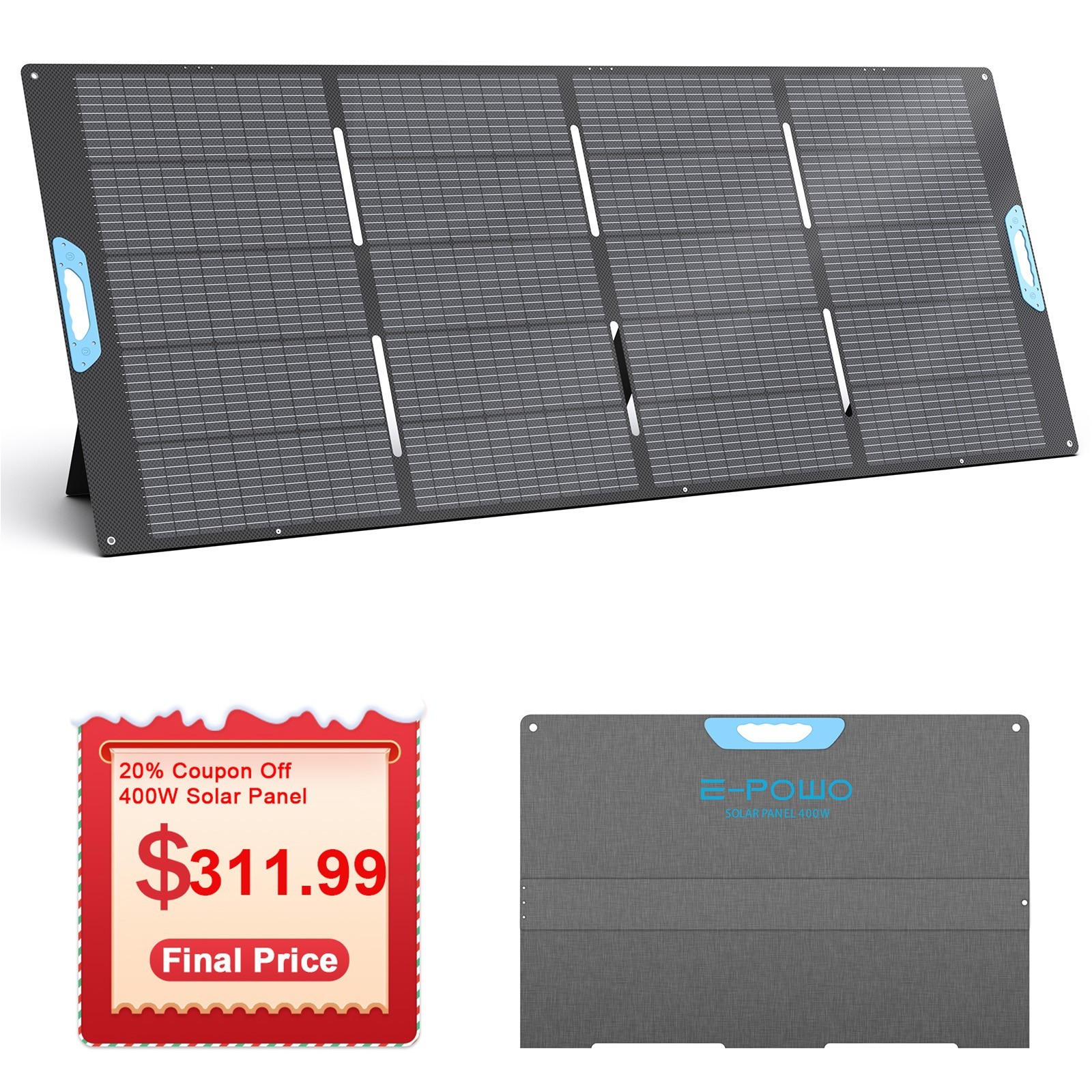 400W Portable Solar Panel Kit for Jackery HomePower 3000 3600 Plus Power Station