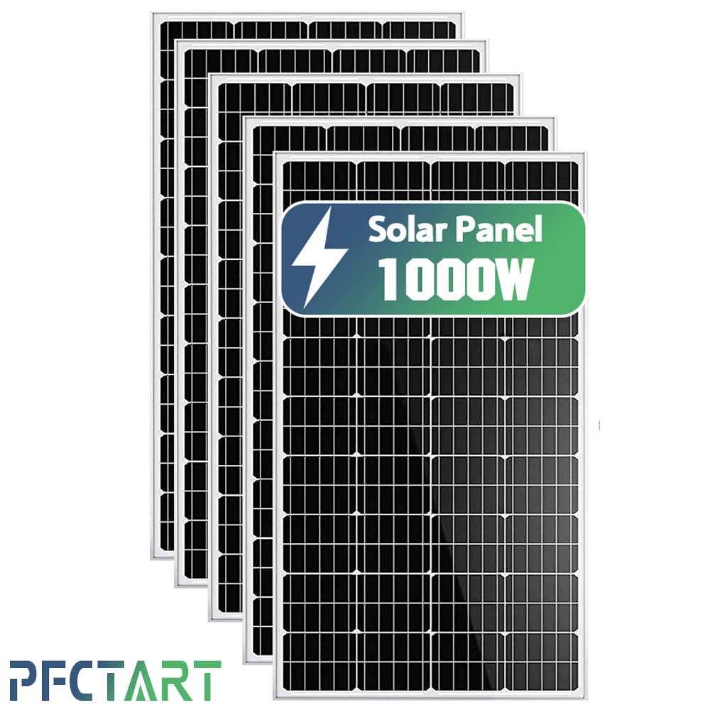1000W 12V Solar Panel High Efficiency Mono Off Grid For Home Garden RV Battery