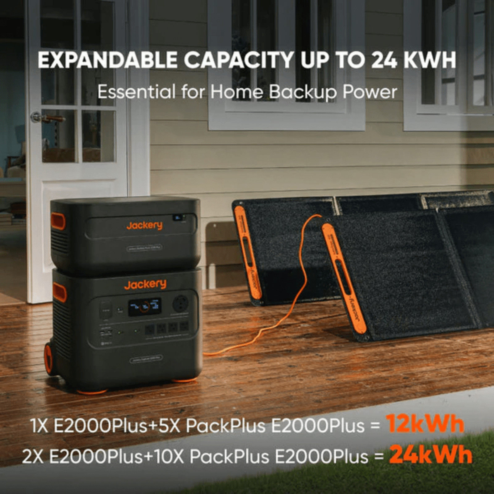 Jackery Explorer 2000 Plus Power Station 2042.8Wh + SolarSaga 500W Solar Panel
