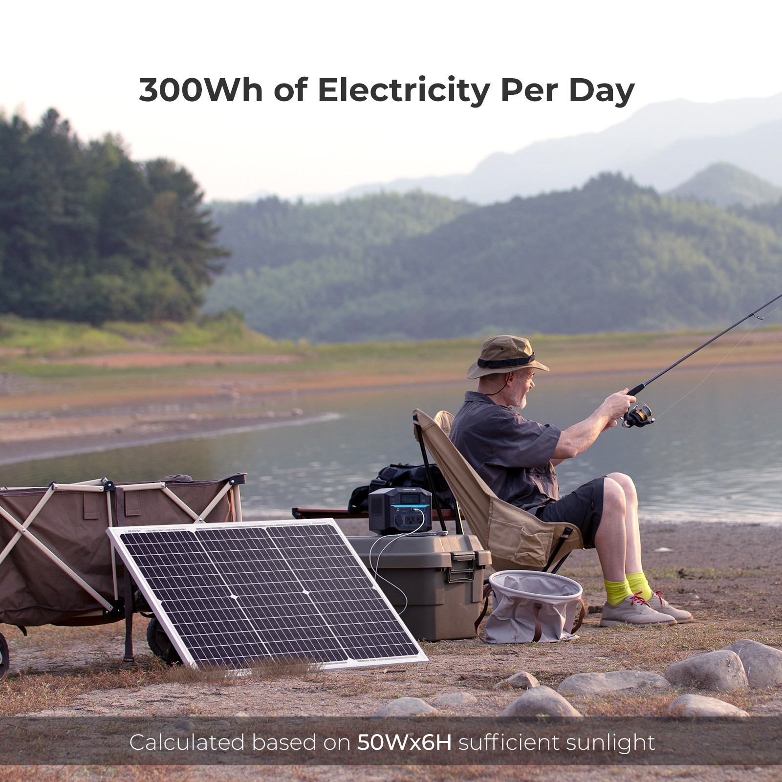 Renogy 50 Watt 12 Volt Monocrystalline Solar Panel Compact Design