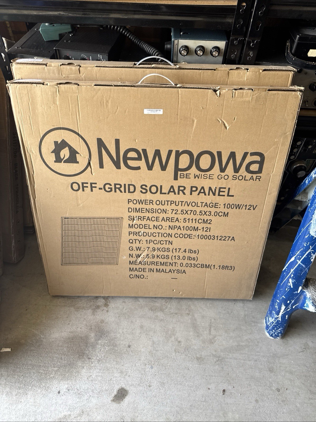 Newpowa Solar Panel : Model : NPA100M-12l ( 2 Units )