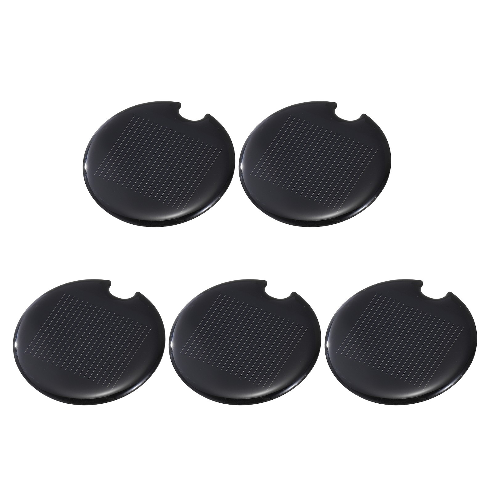 5Pcs 0.5V 0.13W 260mA Round Solar Panels, Solar Photovoltaic Power Cells