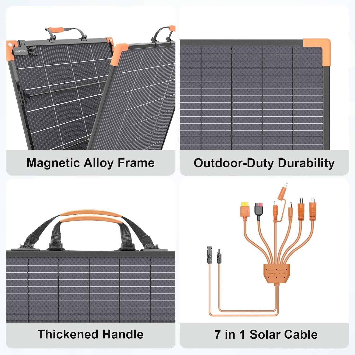 Portable Bifacial Solar Panel 100W 200W 400W for OUPES Mega 1 Power Station