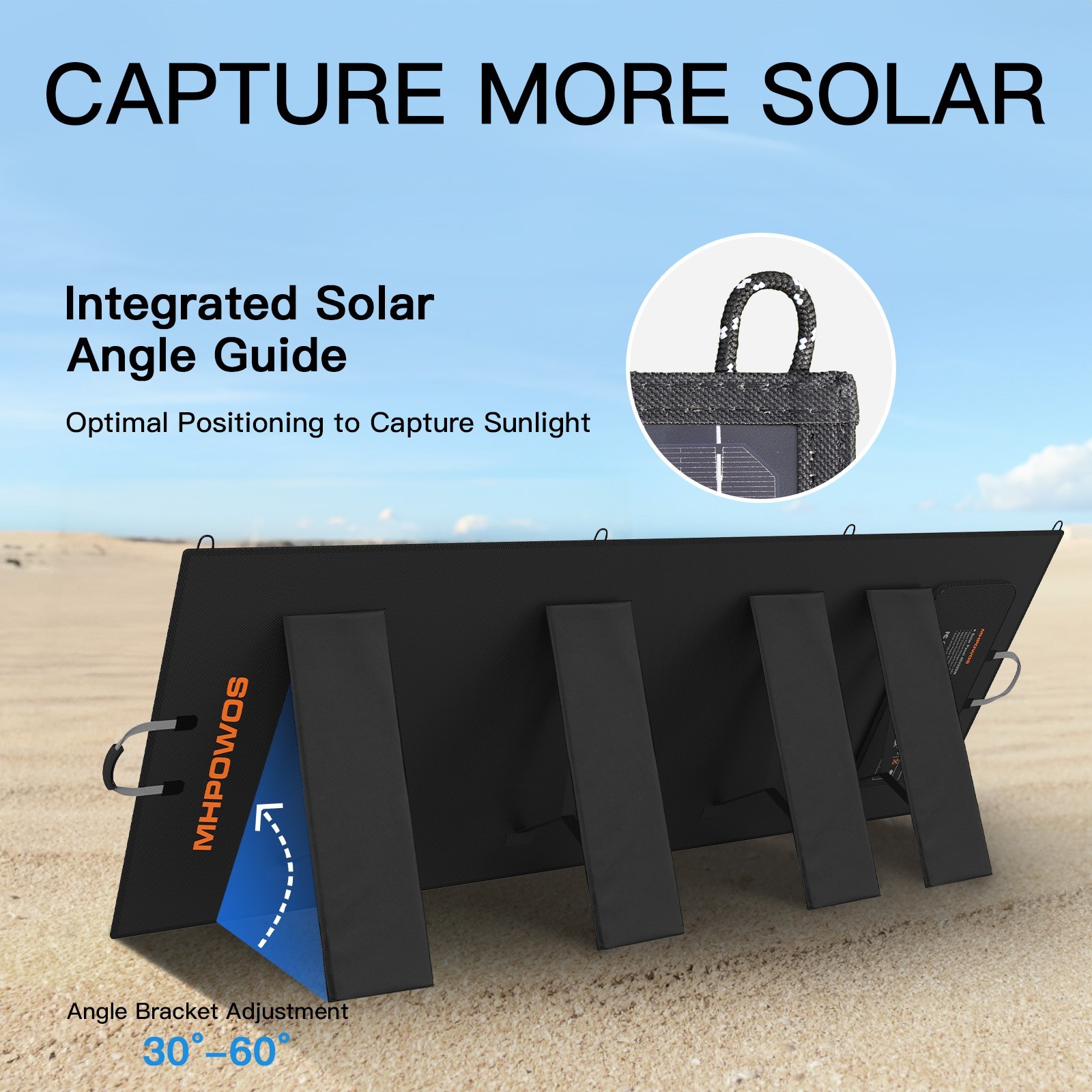 MHPOWOS Portable Solar Panel 110 220 400 watt Outdoor RV Emergency Power Supply