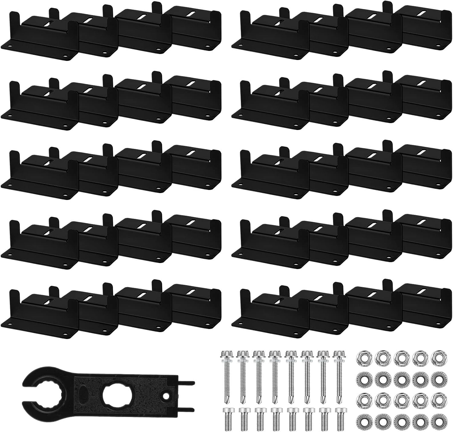 40 Sets Solar Panel Mounting Brackets Z Bracket Aluminum Alloy Solar Panel Mount