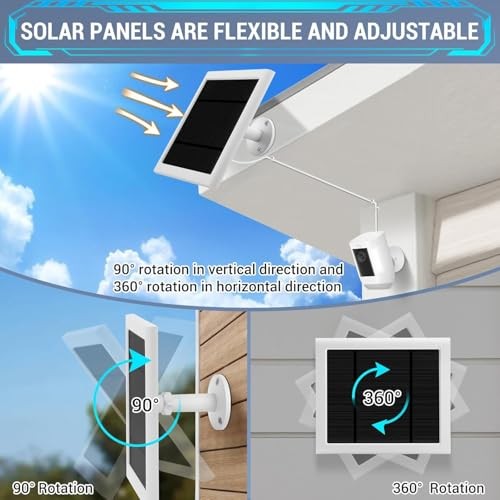 IP65 Solar Panel Outdoor for Ring Cameras () Spotlight Cam White 1P