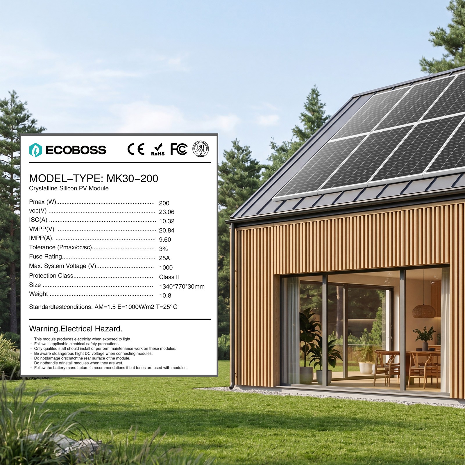 200W N-Type Solar Panel 16BB 25.6% High Efficiency Marine Off-Grid Power Systems