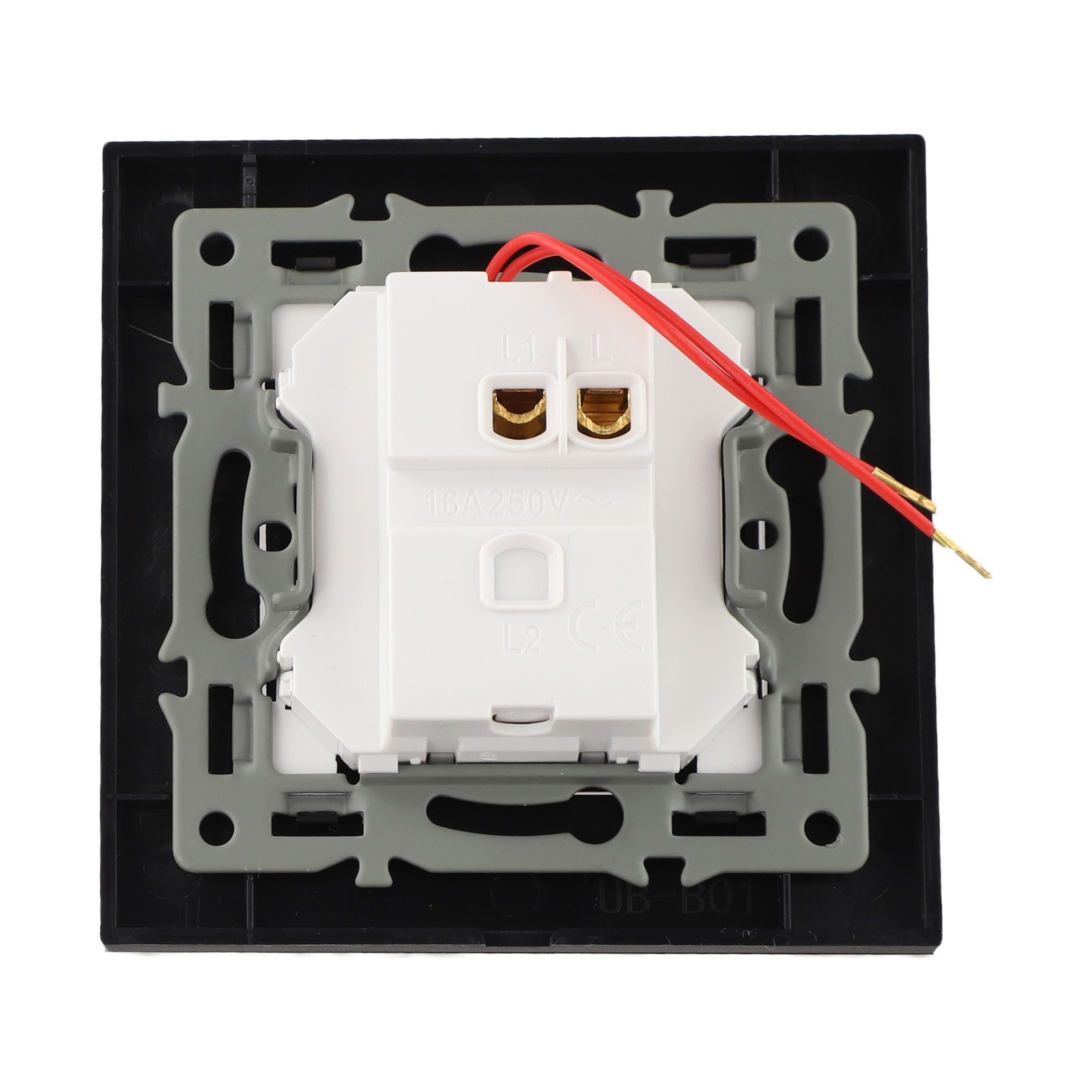 Contemporary Design Rocker Switch Tempered Glass Material European Standard