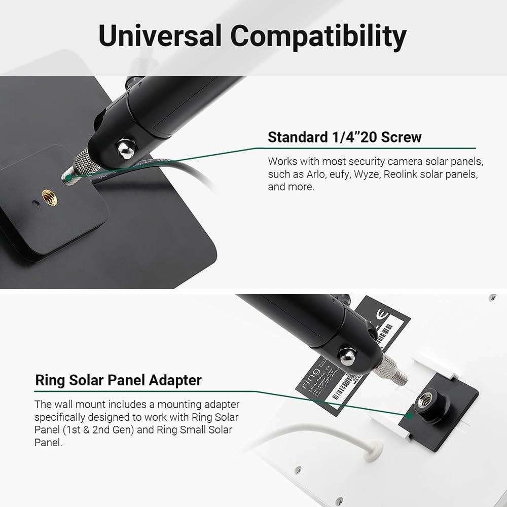 Universal Solar Panel Wall Mount – Adjustable Arm for Ideal Sun Exposure