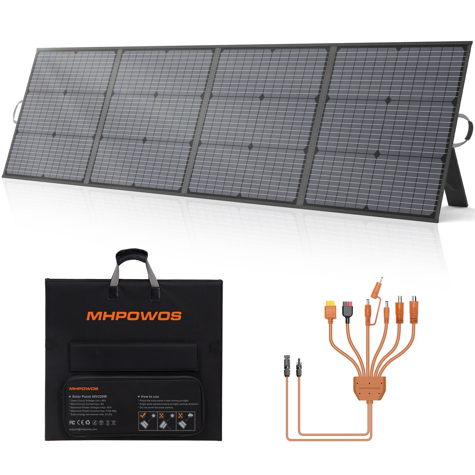 220W Solar Panel for Jackery Explorer 1000 v2 Portable Power Station Generator