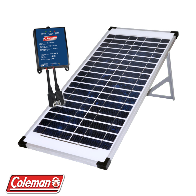 40W 12V Crystalline Solar Panel with built in stand and 7 amp Charge Control