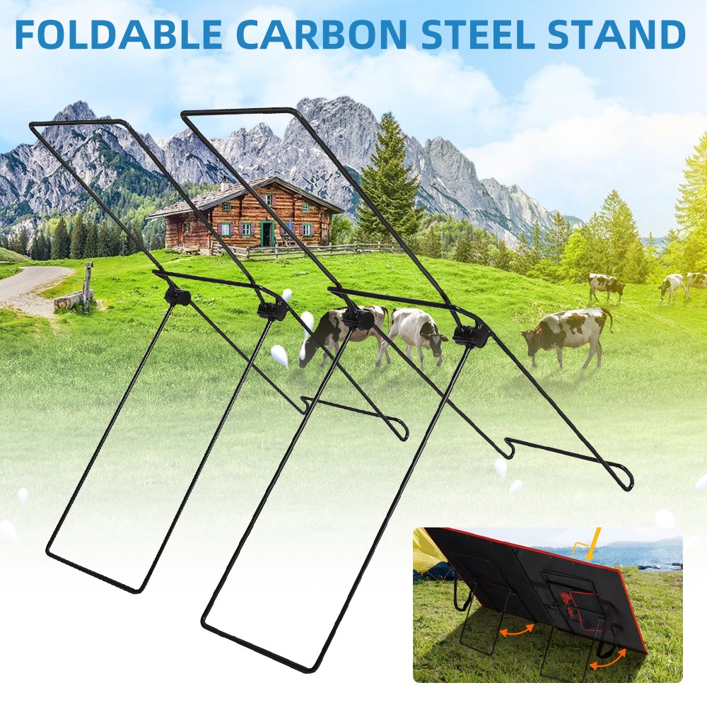 2 Pack Solar Panel Stand Portable Carbon Steel Rack Solar Panel Bracket for RV