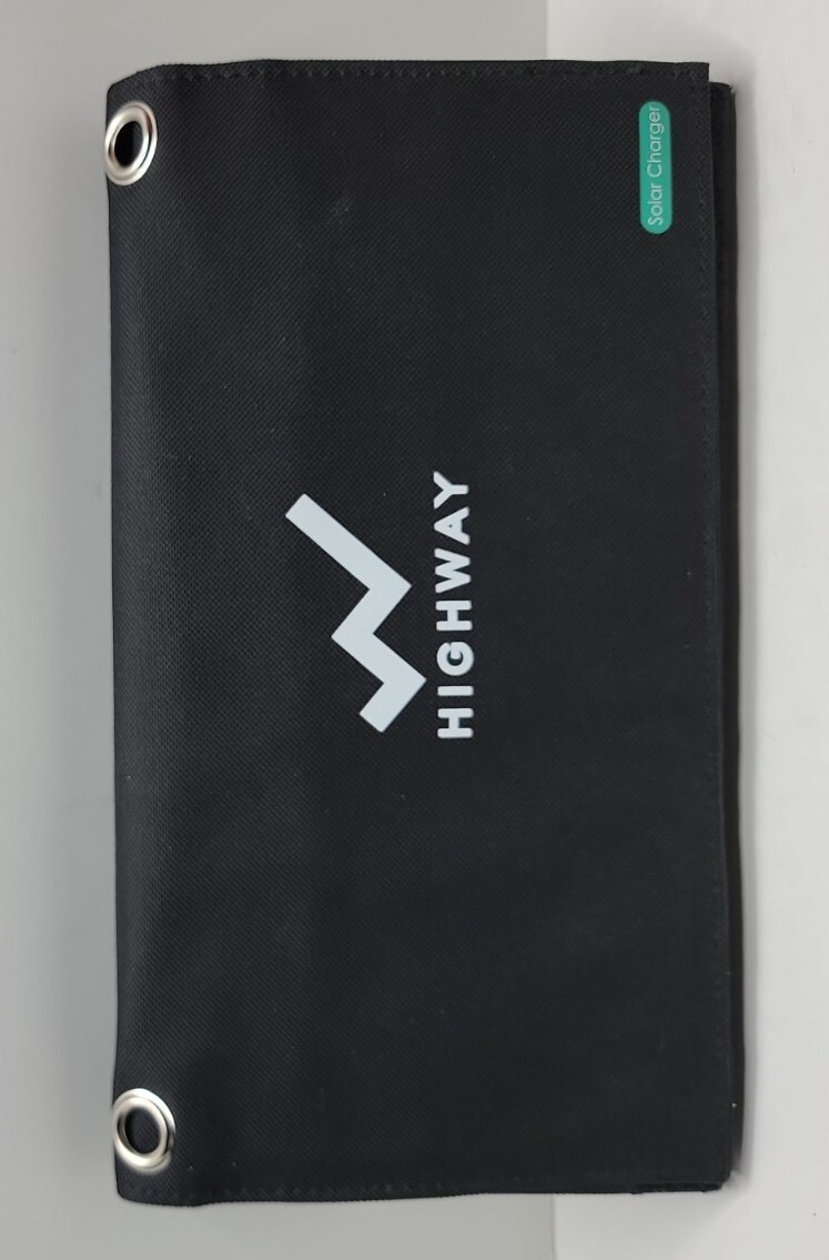 Highway Solar Panel 21W Solar Charger with 2 USB Portable & Foldable + Cable.