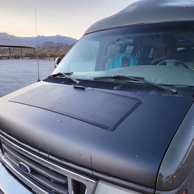 Ford Econoline E150 E250 E350 Van(1992-2008) Lensun 75W Hood Solar Panel Campers
