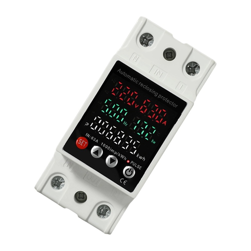 PA66 Overvoltage Protector AC 80-300V 63A for Shutter and Heating Systems