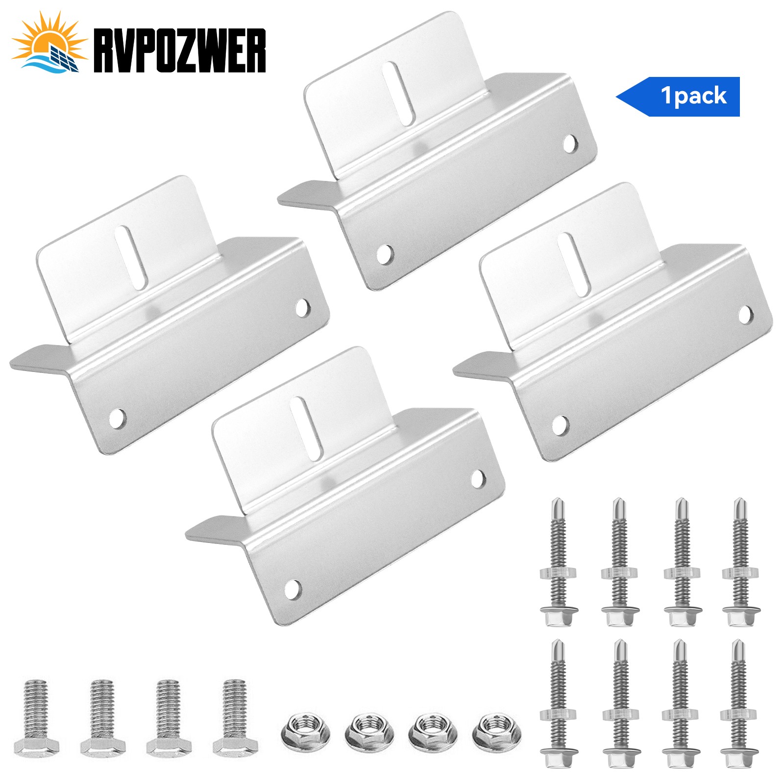 45/46.5 inch Adjustable Solar Panel RV Tilt Mount Brackets (1/2 Set) RV System