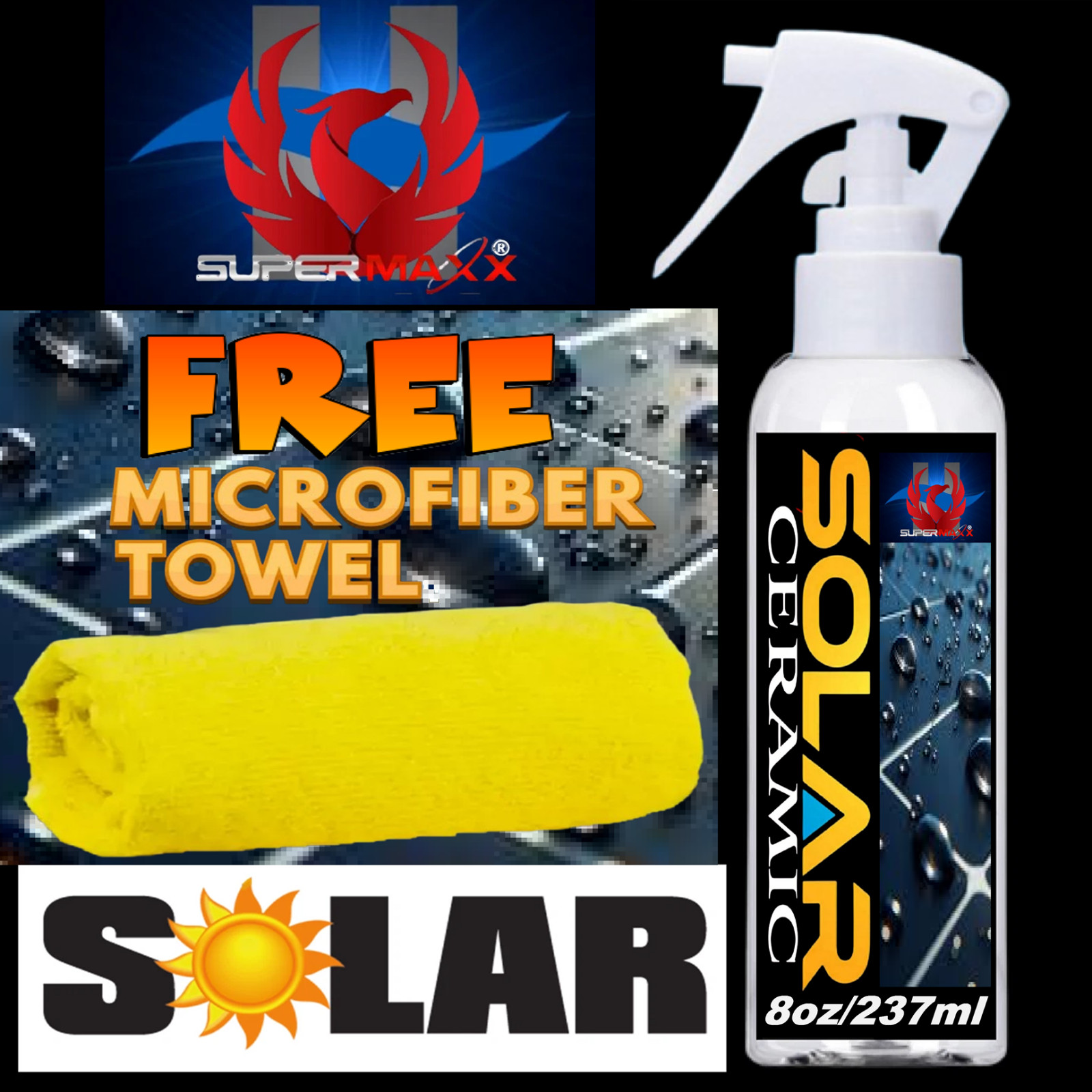 SOLAR PANEL PROTECTION 2 YEAR PROTECTION SELF – CLEANING CERAMIC COATING SPRAY