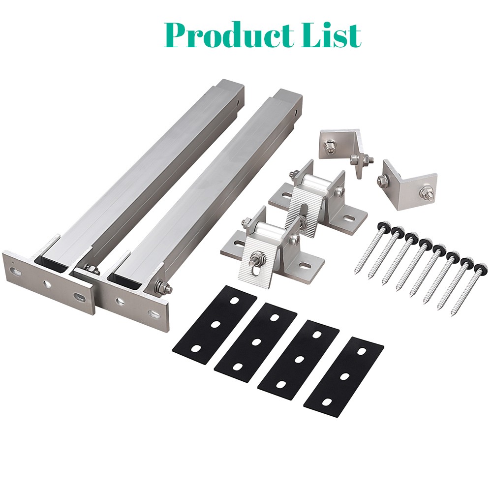 Adjustable Solar Panel Tilt Mount Brackets Wall Roof Boat RV Off Grid Universal