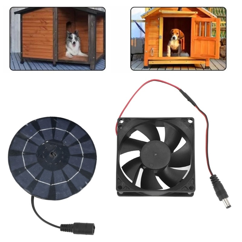 Round Solar Panel Powered Fan Waterproof Air Extractor Solar Power Controller