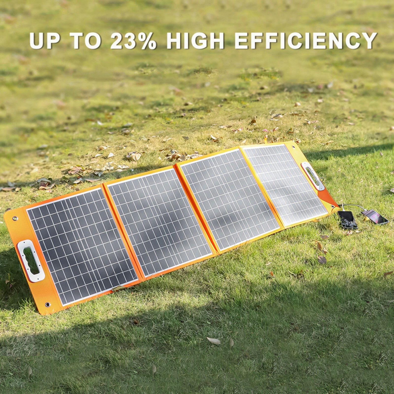 Flashfish 150W Portable Power Station & 100W Foldable Solar Panel for Road Trip