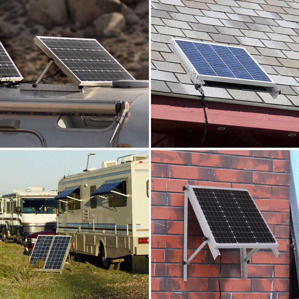 Solar Panel Tilt Mount Brackets Adjustable Angle Ground Wall Roof Boat Mounting