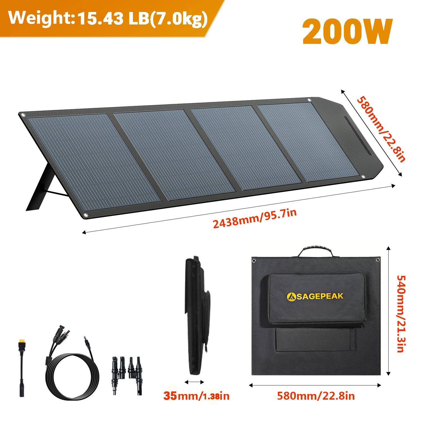 400W 300W 200W Foldable Portable Solar Panel for Power Station Outdoor Camping