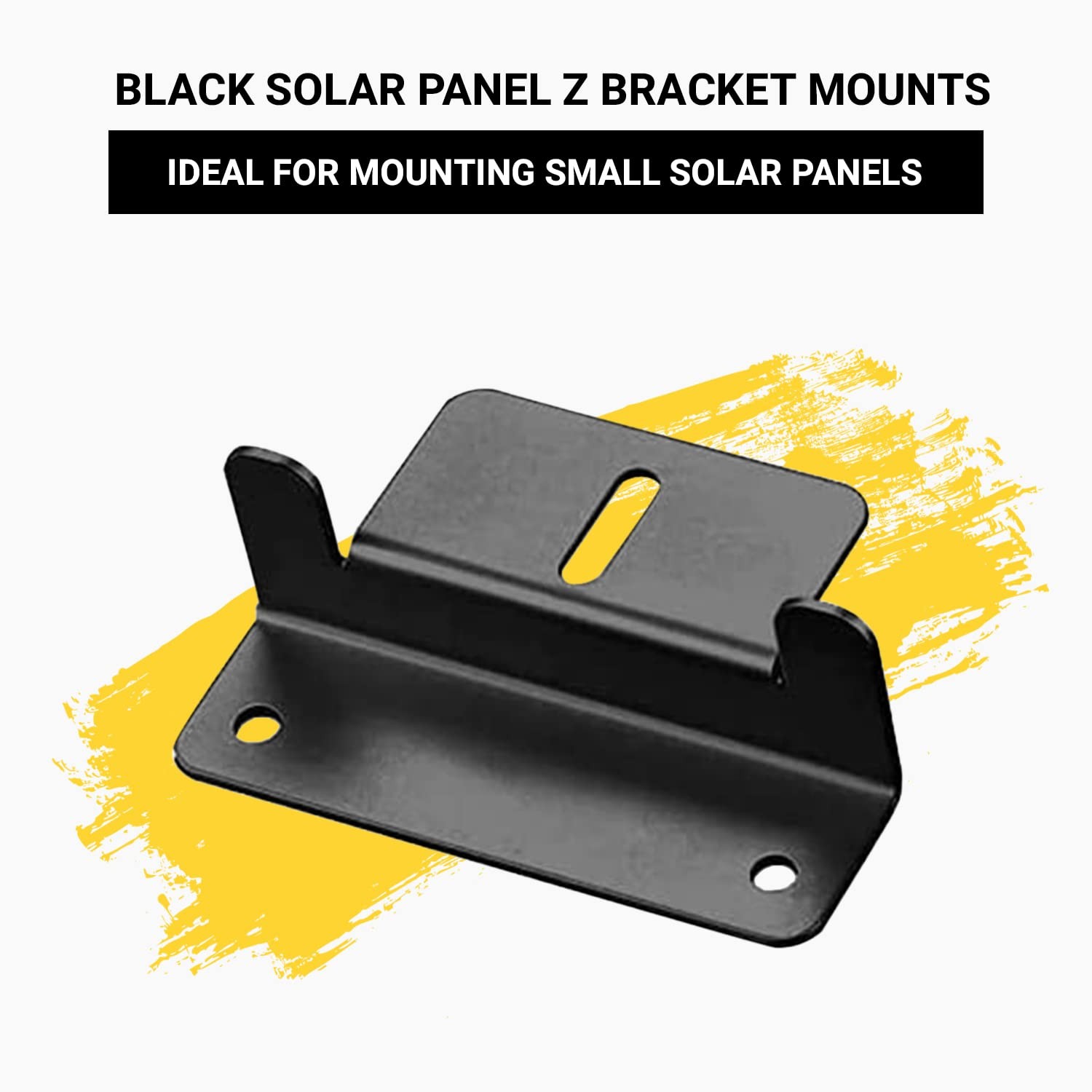 Black Solar Panel Z Bracket Mount – Lightweight Anodized Aluminum Mounting Br…