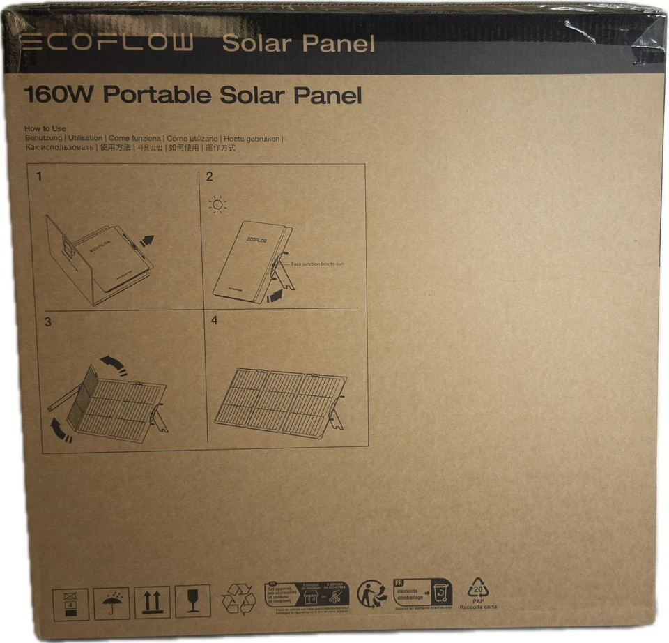 EcoFlow 160W Portable Solar Panel Foldable (New in Box/Unused).