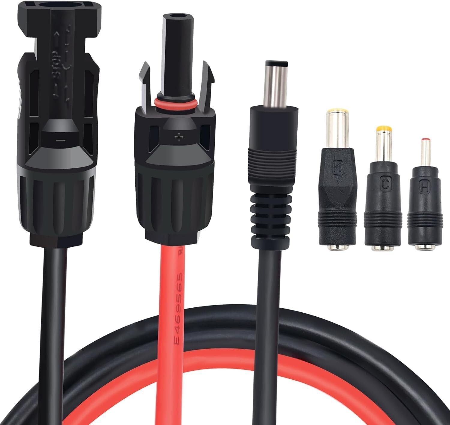 Solar Panel Adapter for Jackery, to DC 5.5×2.1mm Extension Power Cable with D…