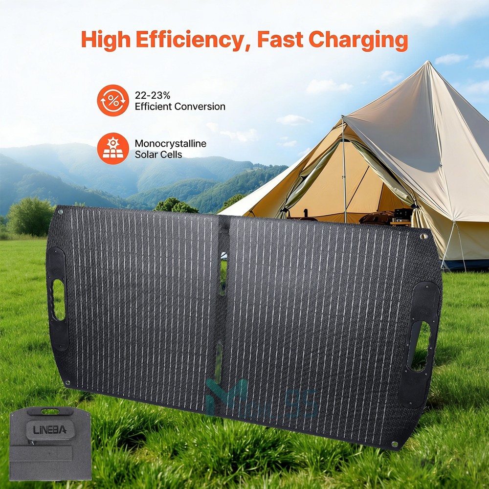 100W Portable Foldable Solar Panel with Monocrystalline ETFE Design Solar Charge