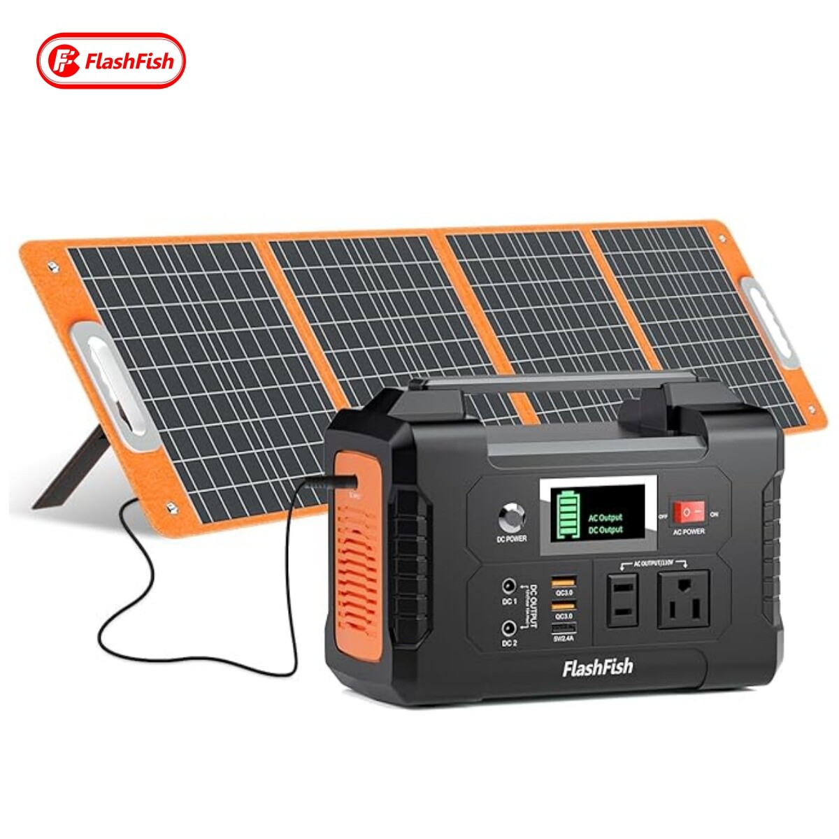 Portable 200W Power Station 100W/18V Solar Panel Kits Backup Outdoor/Indoor/RV