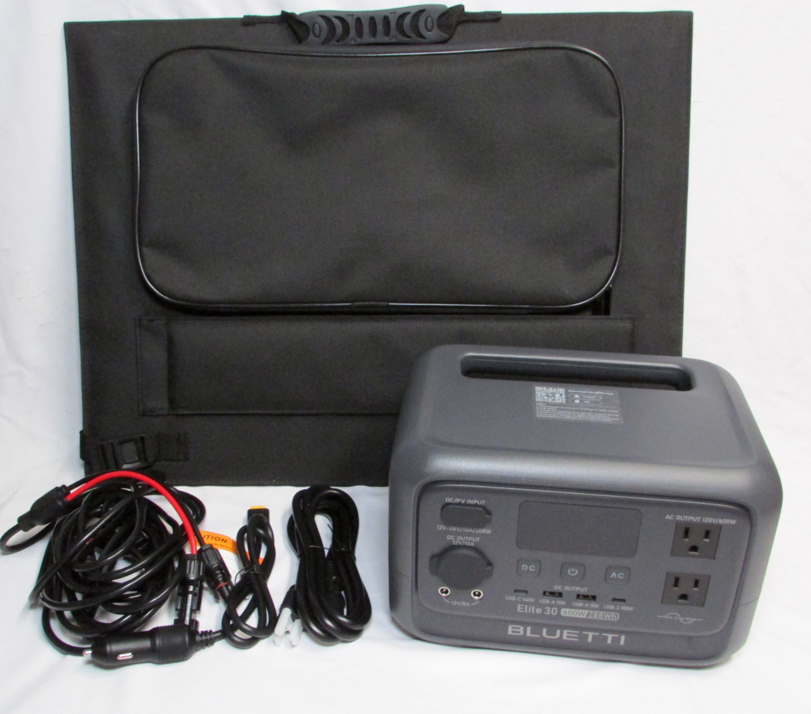 Bluetti Elite 30 V2 600W 60w Solar Panel CPAP UPS Power Station Generator 288Wh