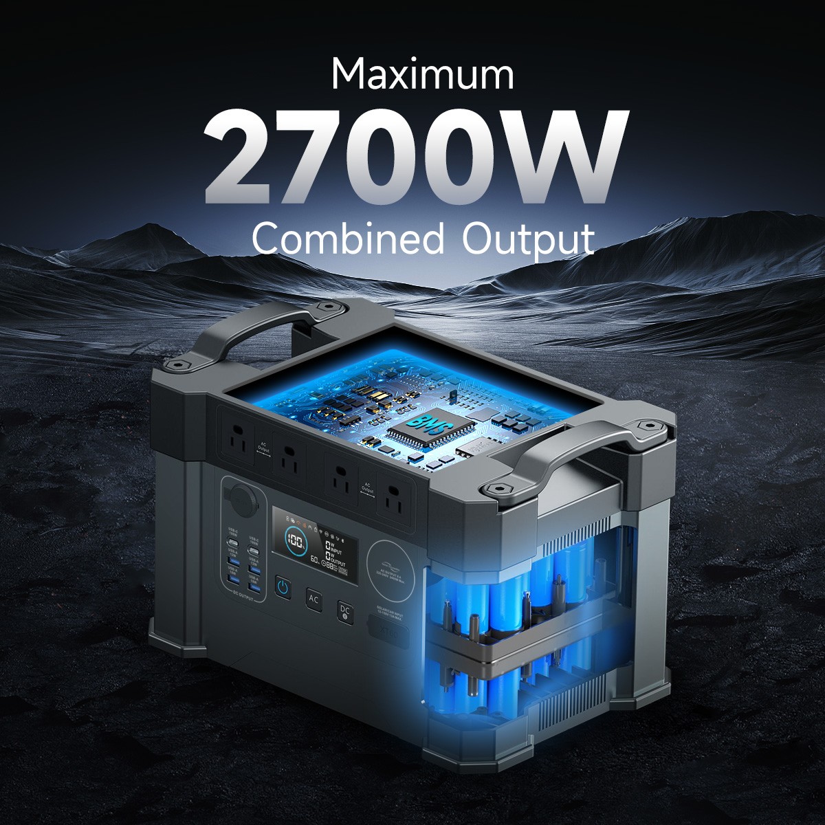 ALLPOWERS 2400W Solar Generator Battery Backup 1500Wh Power Station AC UPS