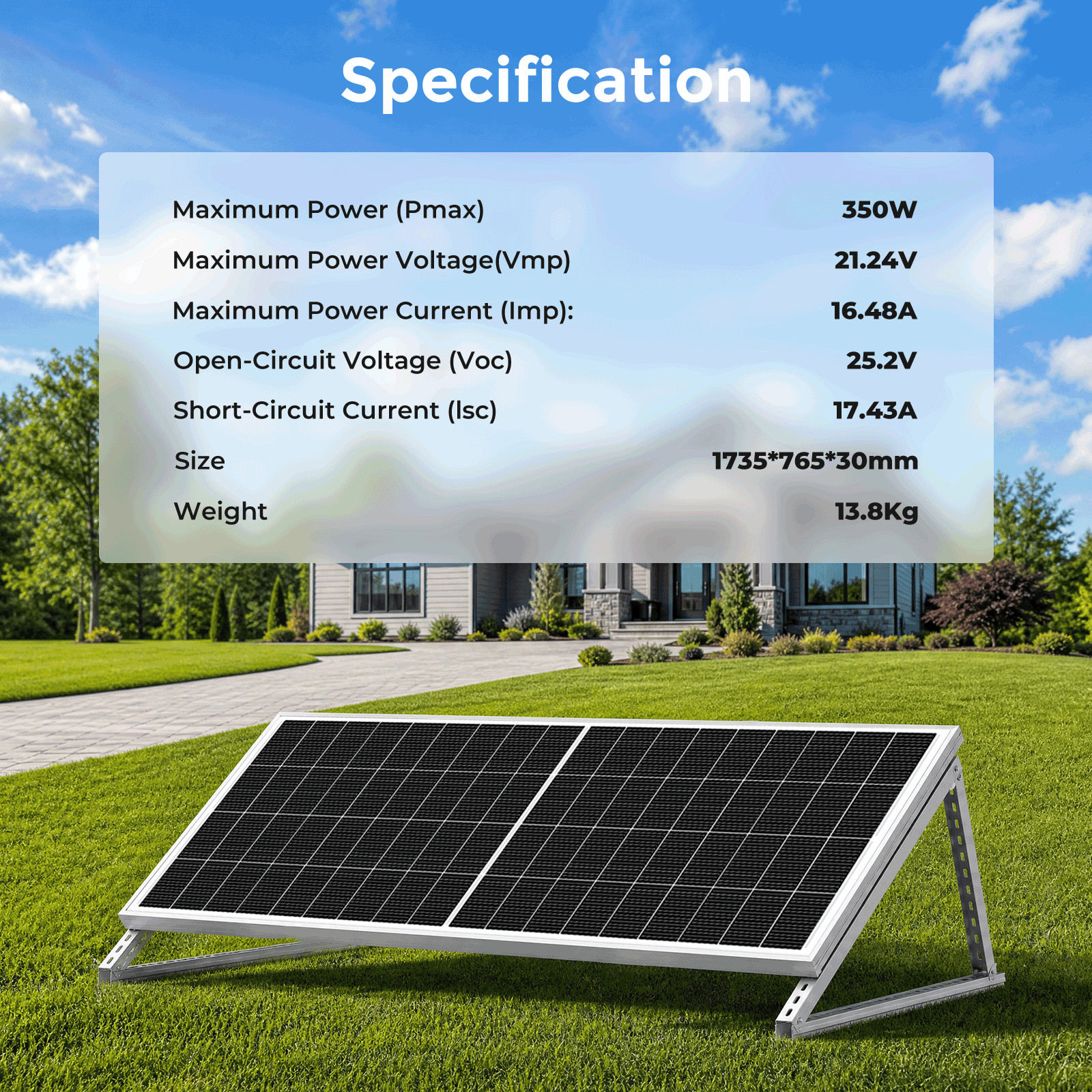 350W 700W 1050W 1400W 12V Mono Solar Panel High Efficiency Home Off-Grid Power