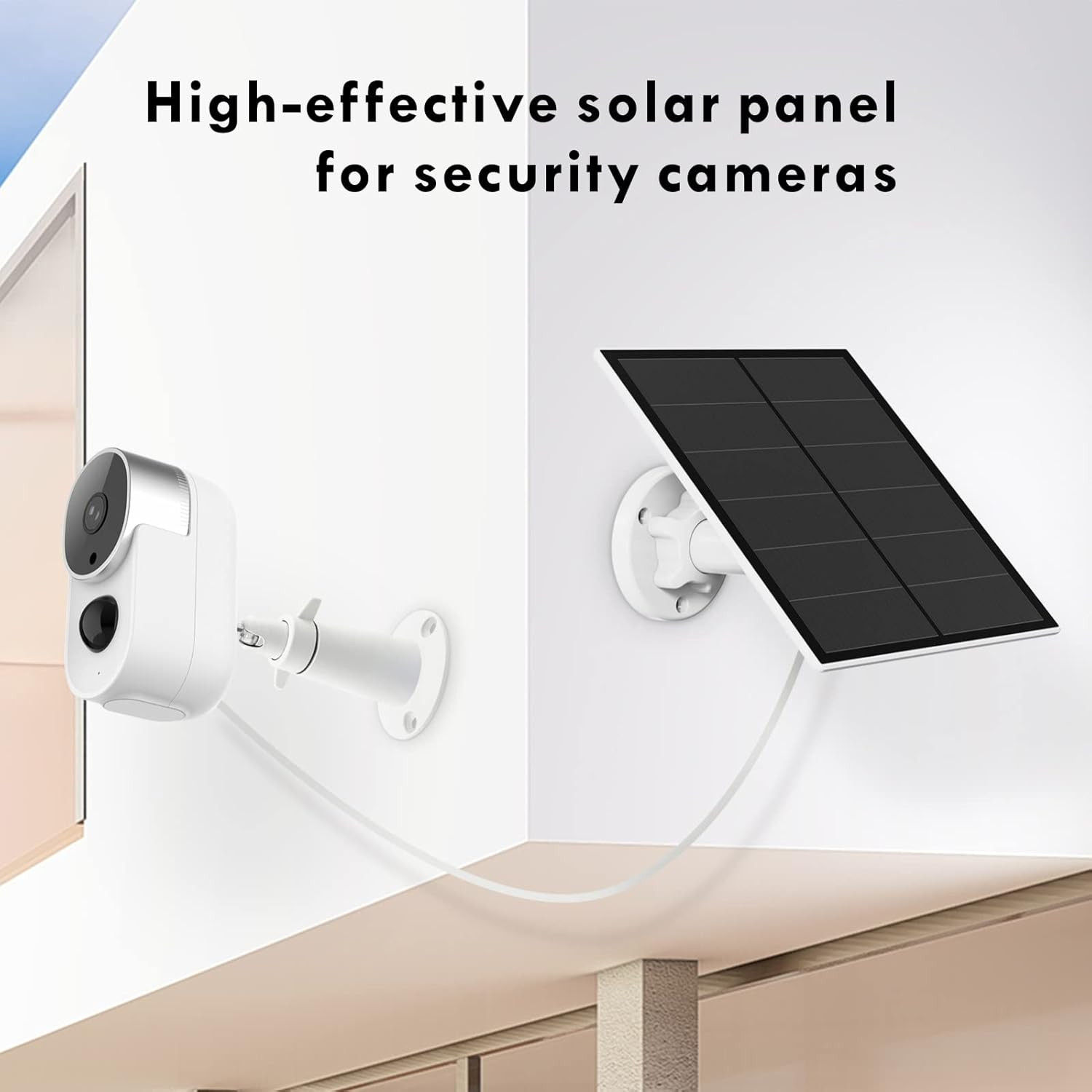 Solar Panel for Security Camera, 5W USB Solar Panel for Outdoor Rechargeable Bat