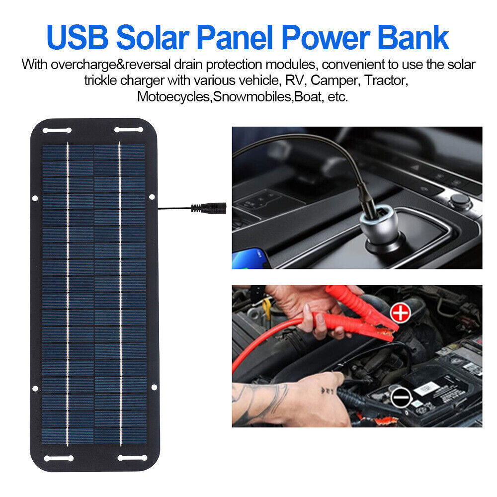 60W Solar Panel 12 Volt Trickle Battery Charger For Caravan Car Van Boat Kit
