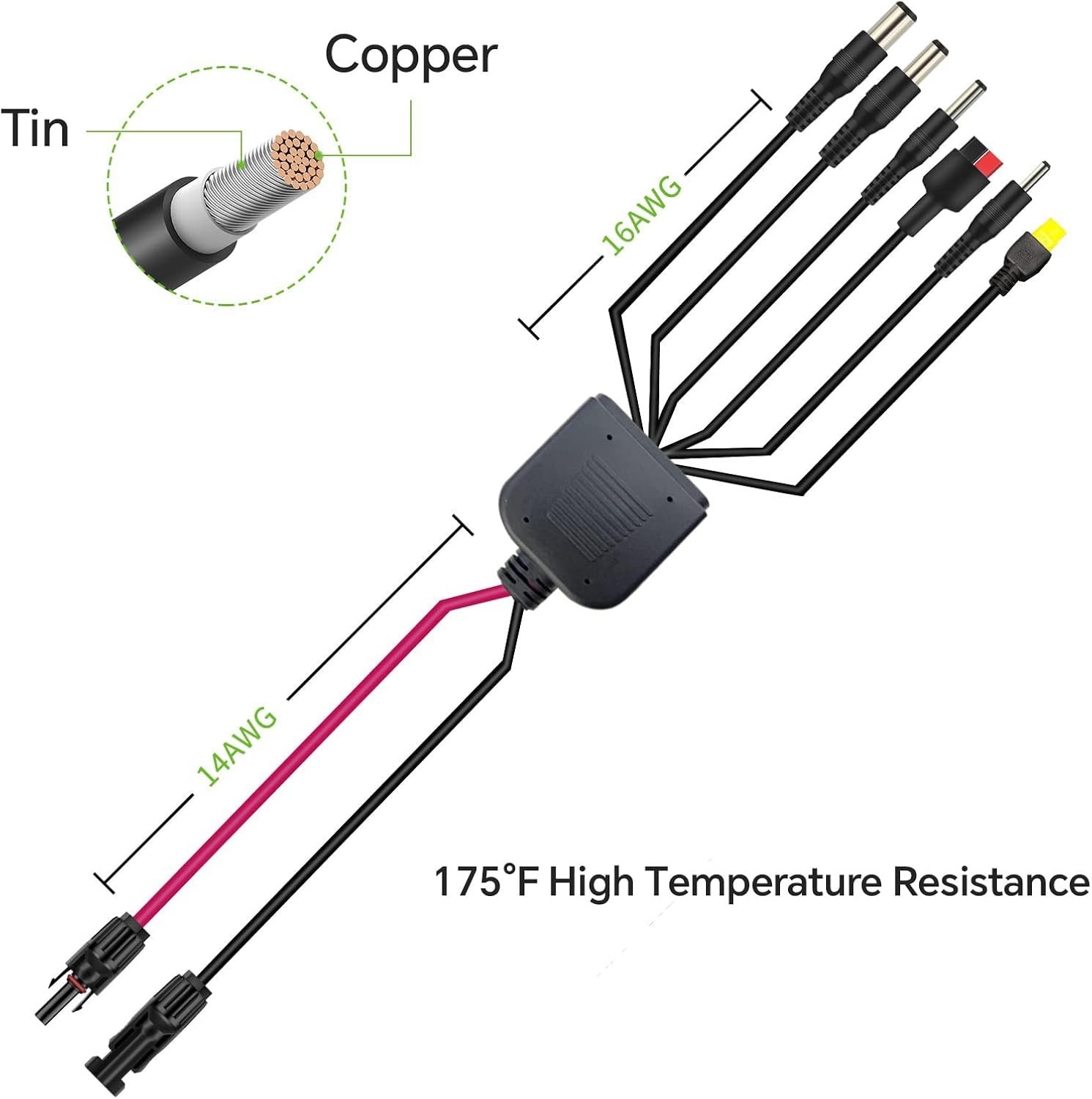 6-in-1 Solar Connector Kit with Female and Male Connectors, Universal Solar A…