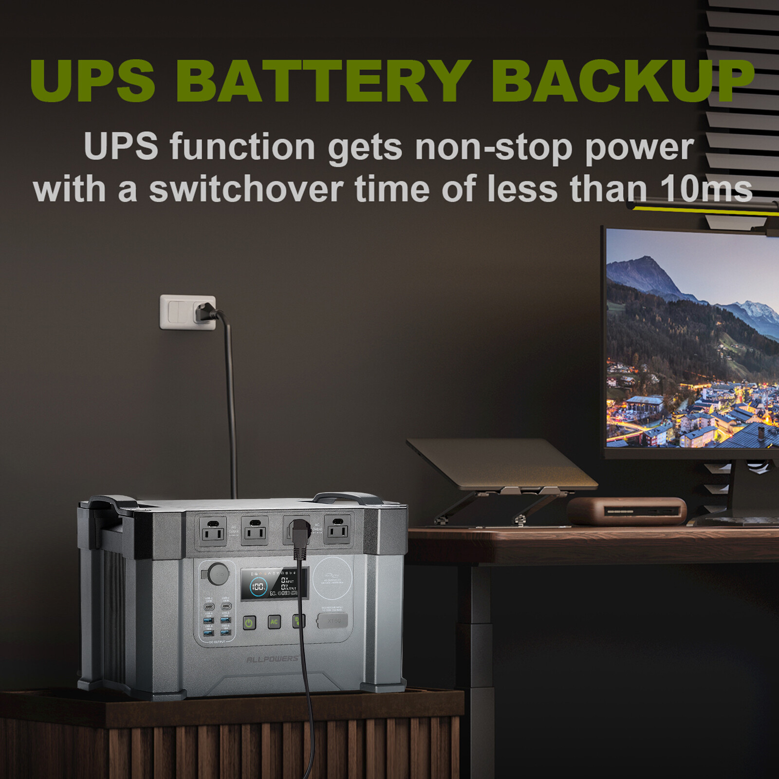 ALLPOWERS S2000 Pro Portable Power Station 2400W (Peak 4000W) Solar Generator